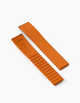 Orange FKM rubber watch strap
