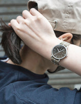 Khaki minimalist womens watch