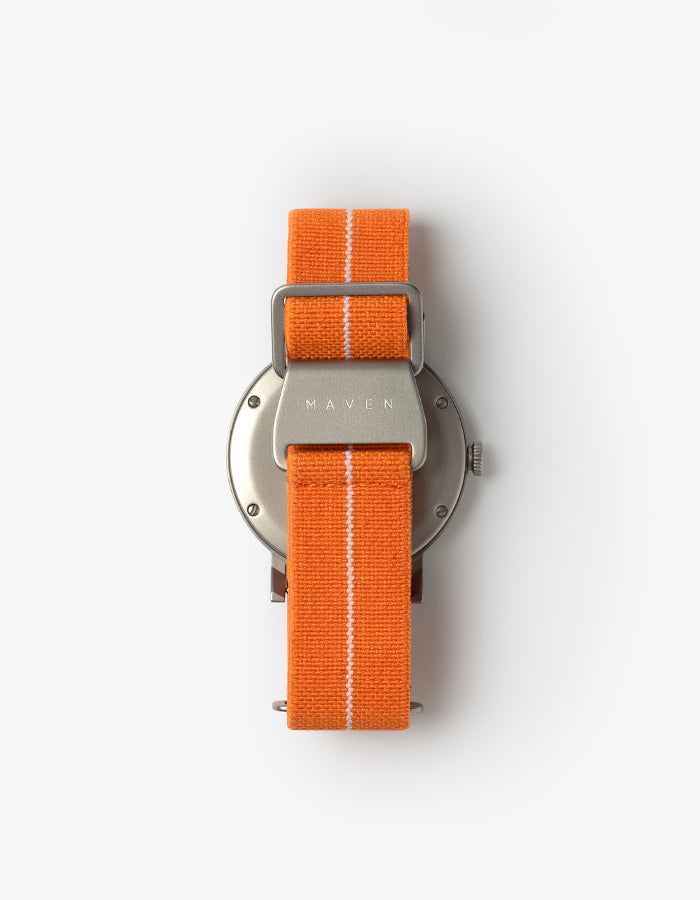 Orange mens field watch