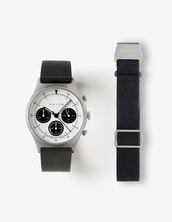 MUS SOLAR C-05 BLACK 40MM + BLACK PARACHUTE STRAP SET