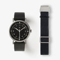 MUS-03 BLACK 40MM + BLACK PARACHUTE STRAP SET