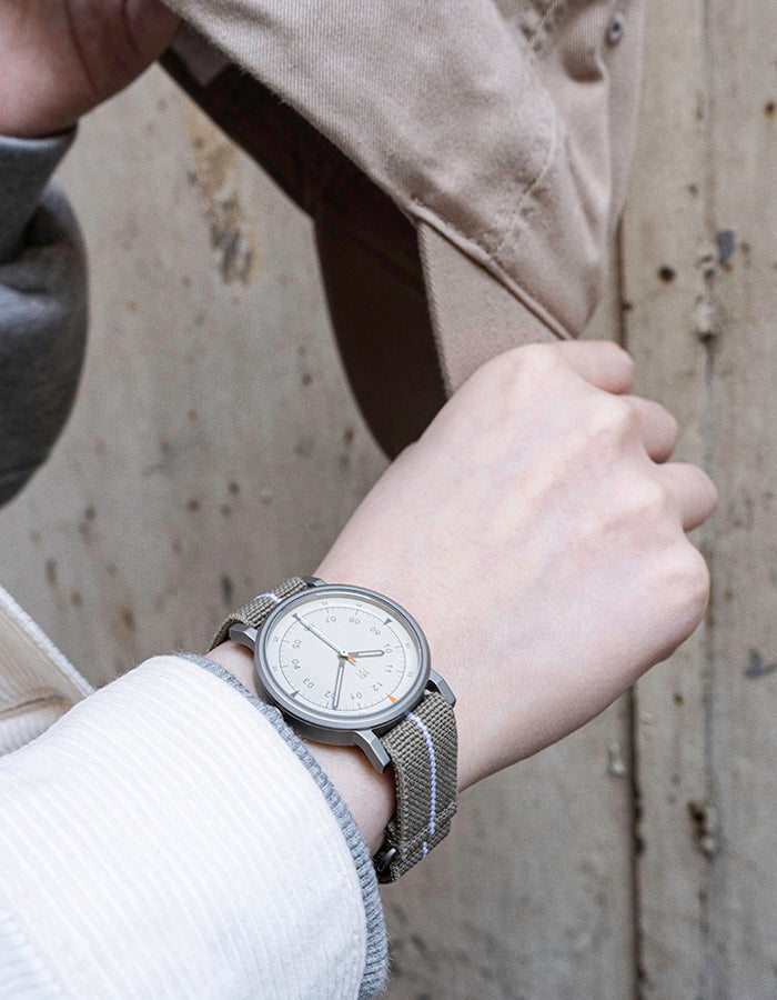 MUS-01 KHAKI P 34MM + SAND PARACHUTE STRAP SET