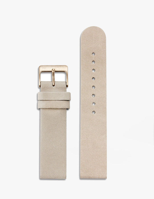 16mm Camel Leather Strap (Rose Gold)