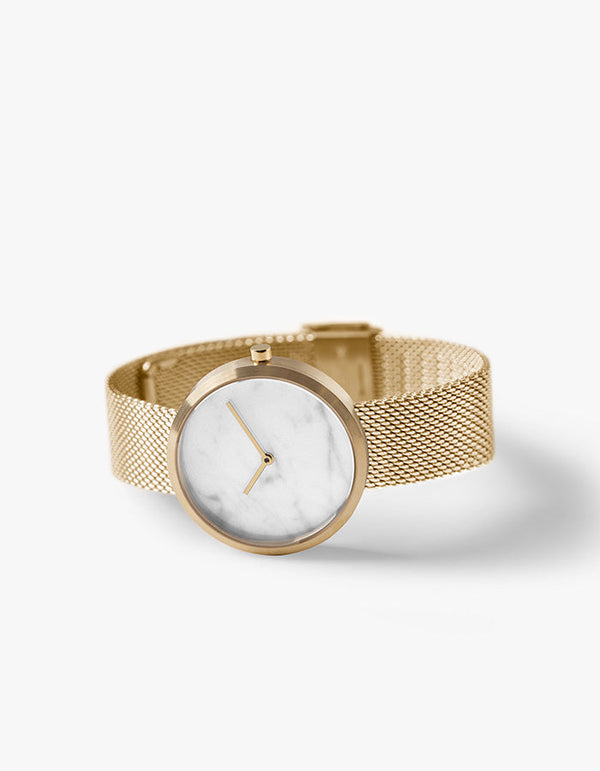 Gold mesh watches for women