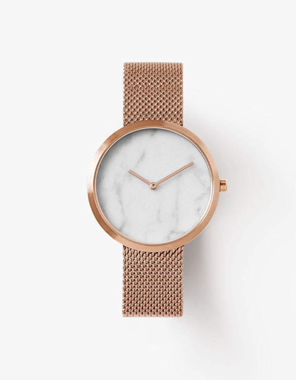 Rose gold mesh watches for women