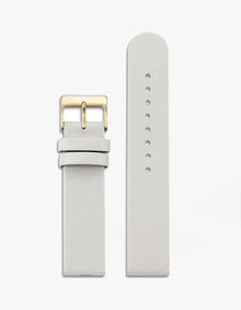 16mm Offwhite Leather Strap (Gold)