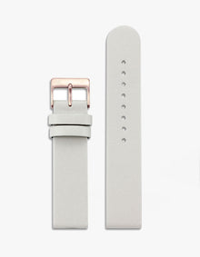 16mm Offwhite Leather Strap (Rose Gold)