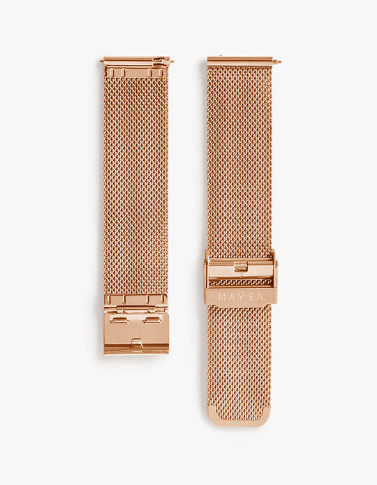 16mm Rose Gold Mesh Strap